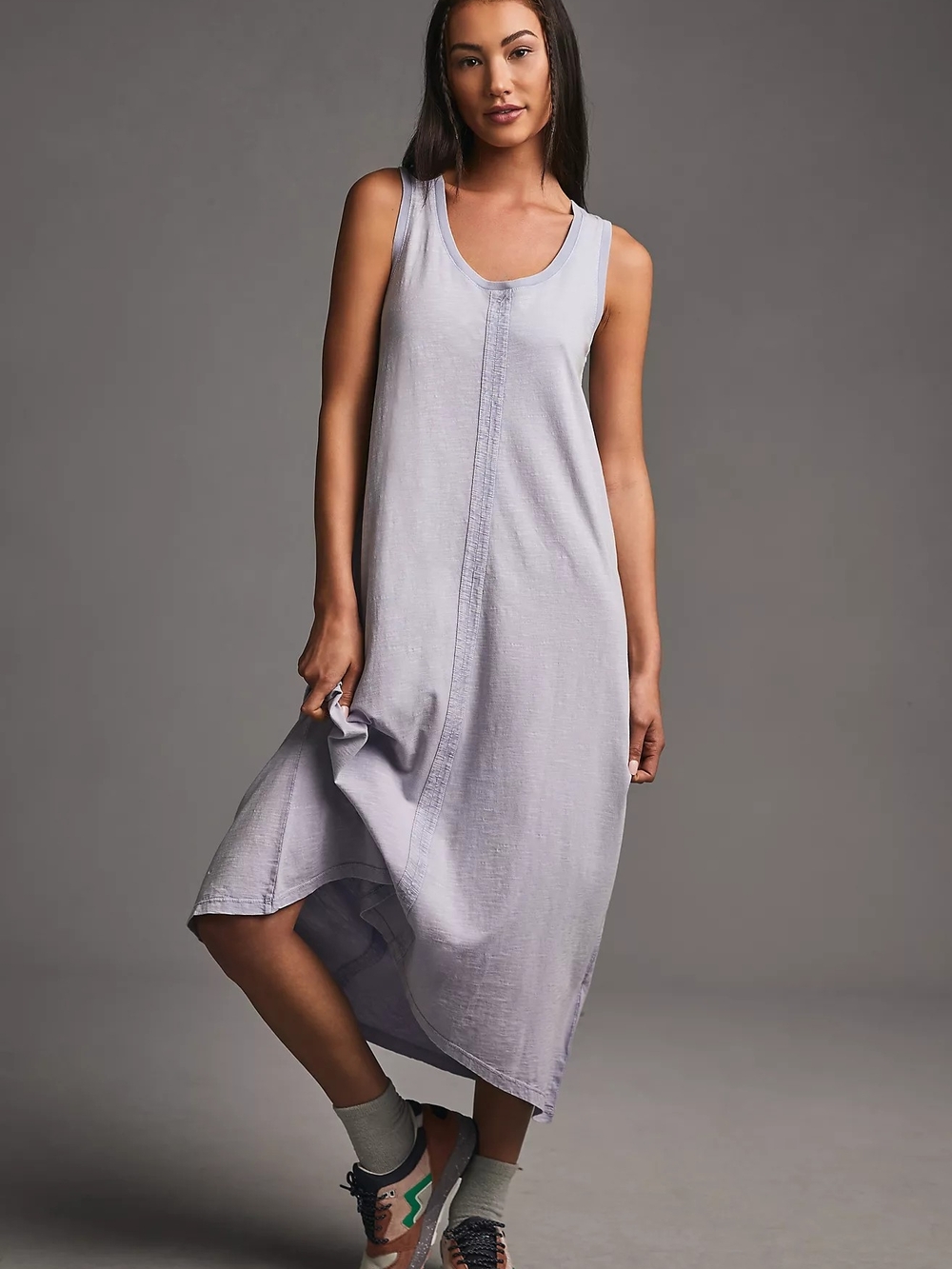 Daily Practice Anthropologie Dusty Pink Sleeveless Midi Dress Size L